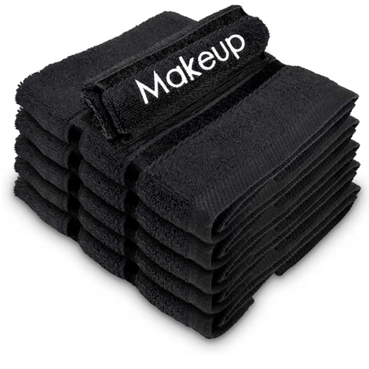 Black Makeup Towels — Pack of 6